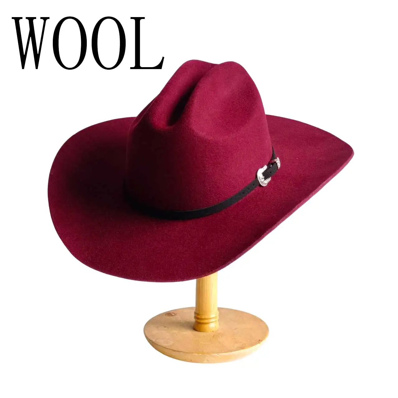 Wool Cowboy Hat Western Cowboy Hat Cowgirl Hat with Buckle Western Hat Rodeo Hat Autumn and winter  Race Day Hat