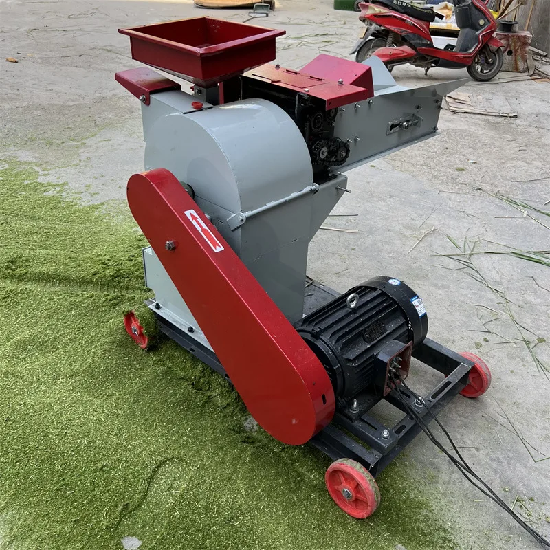 Wet Dry Animal Feed Making Machine Silage Straw Chopper and Chaff Cutter Farm Equipment