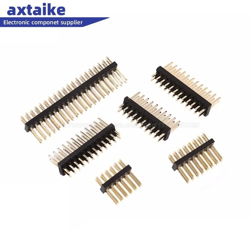 20PCS 2*3-40P 1.27mm Double row Male PCB Board Pin Header Connector Strip Pinheader 3/4/5/6/7/8/10/12/15p 20p 25p 30p 40p 50Pin