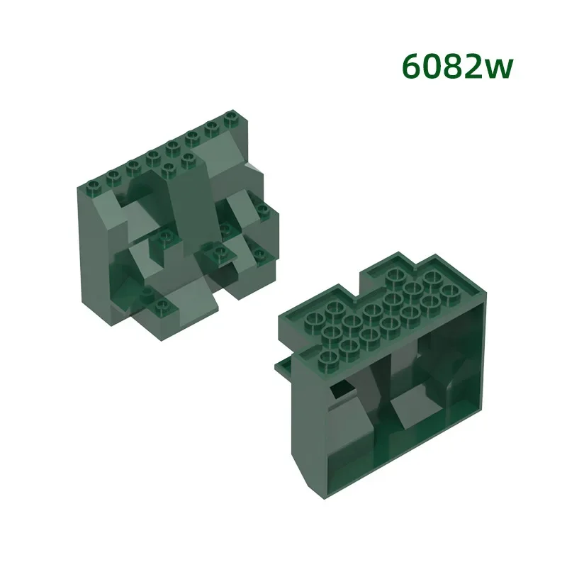 MOC 1 Uds 6082W pared especial 6083 Panel de roca parte ladrillo 8 agujeros bloques de construcción de montaña juguete de desvío adultos niños regalos de vacaciones