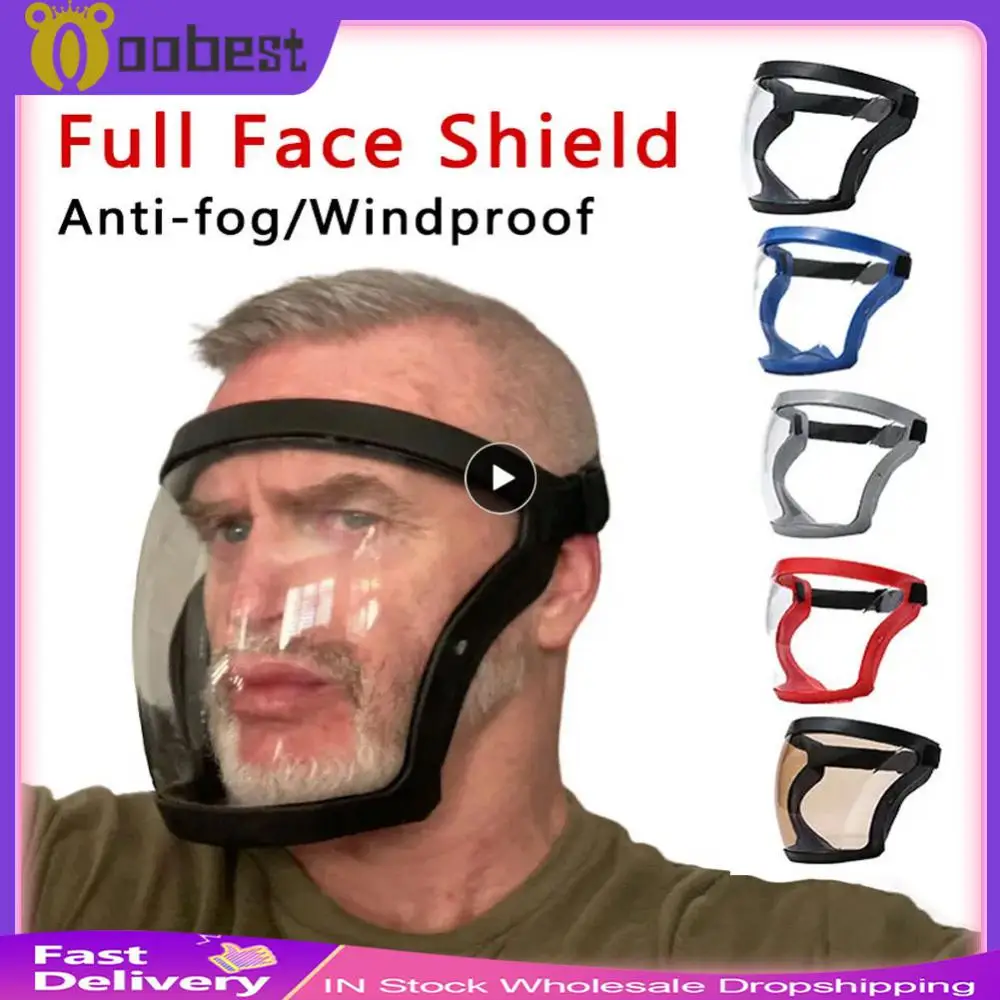 

1~5PCS Full Face Shield Transparent Splash-proof WindProof Anti-fog Mask Safety Glasses Protection Eye Face Mask With Filters