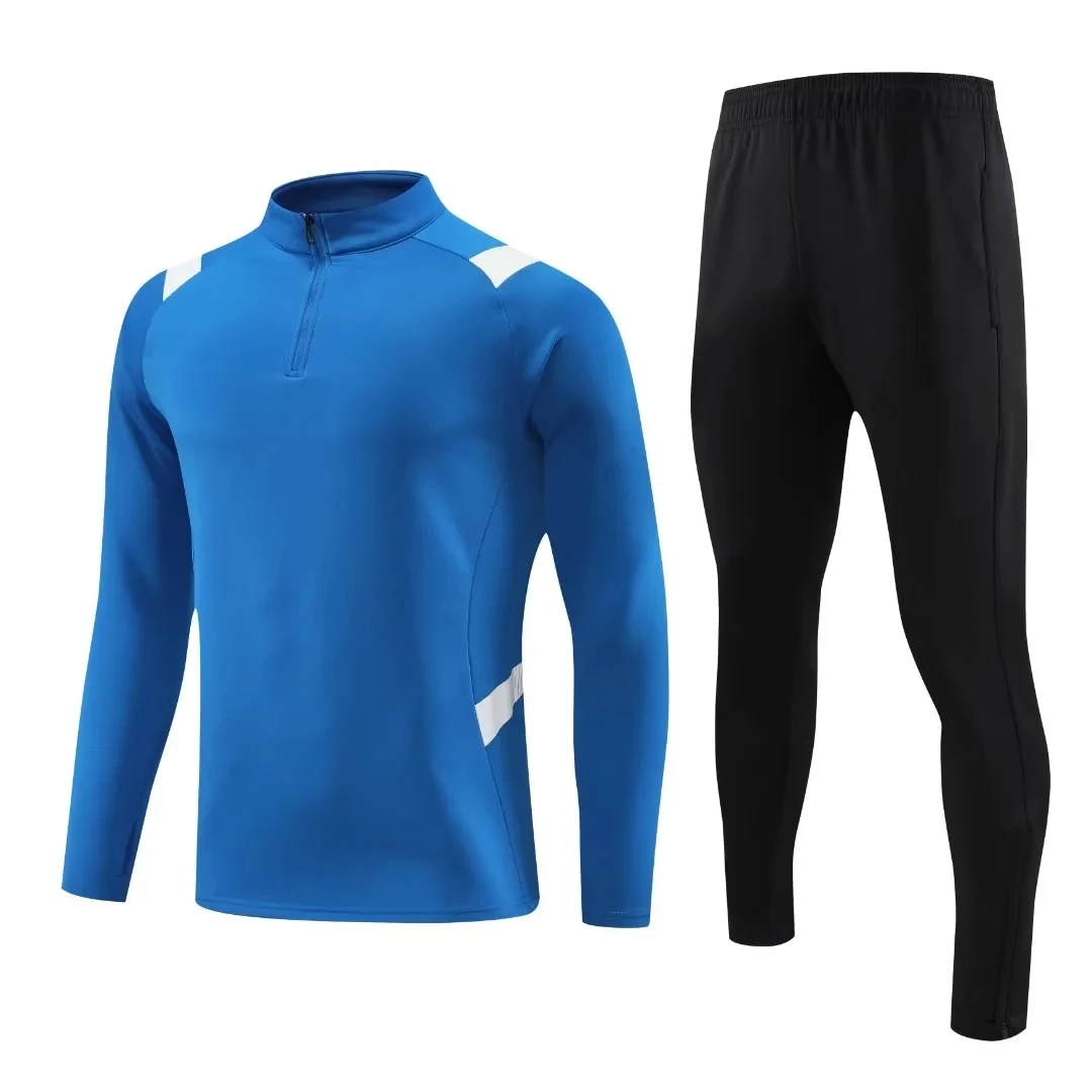 New Arrival Adults Soccer Tracksuit  Winter  Men's Long Sleeves Training Suit Custom LOGO Warm Up Soccer Training Sportswear