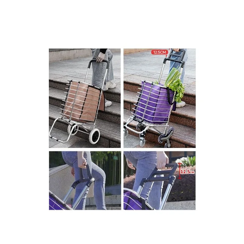 Aoliviya Shopping Cart Shopping Cart Luggage Trolley Hand Buggy Climbing Foldable and Portable Household Trolley