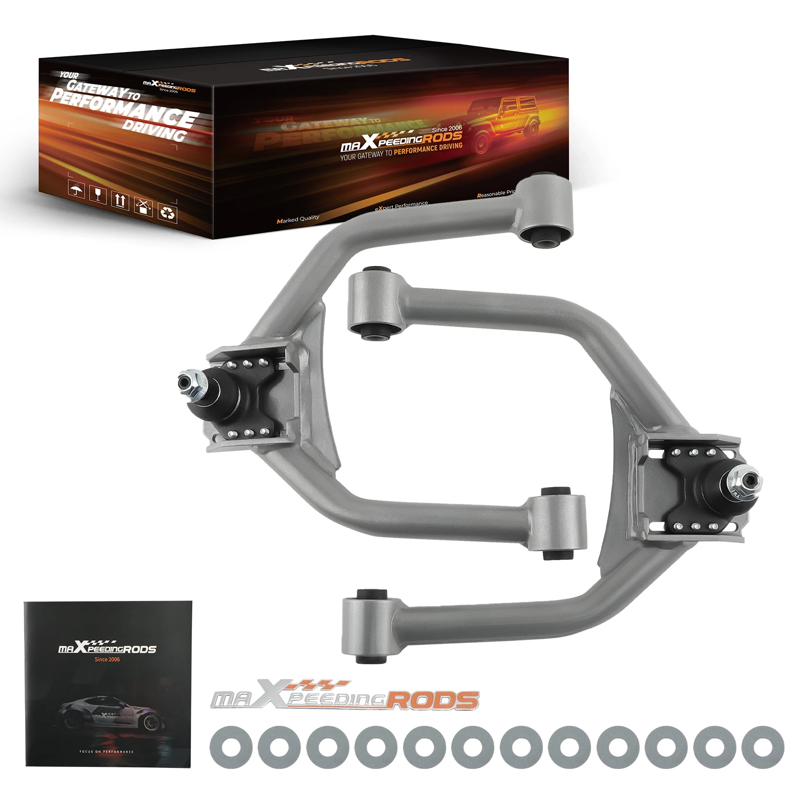 2pcs Adjustable Front Upper Camber Arms Kit for Dodge Charger 2006-2023 RWD