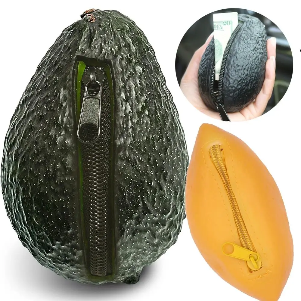 Kreative Avocado-Geldbörse Beutel Brot Reiß verschluss Geldbörsen tragbare dauerhafte Münz tasche für Avocado-Liebhaber Geburtstags geschenk