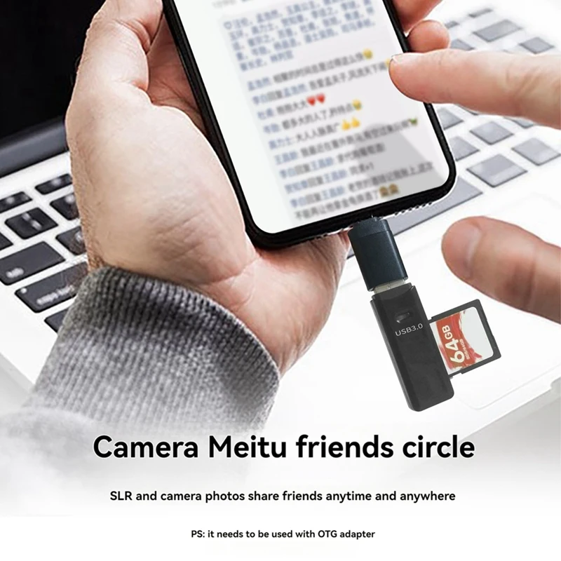 SCLS 2 в 1 USB 3.0 Устройство чтения карт памяти TF/SD Высокоскоростное устройство чтения смарт-карт передачи данных для ПК, ноутбука