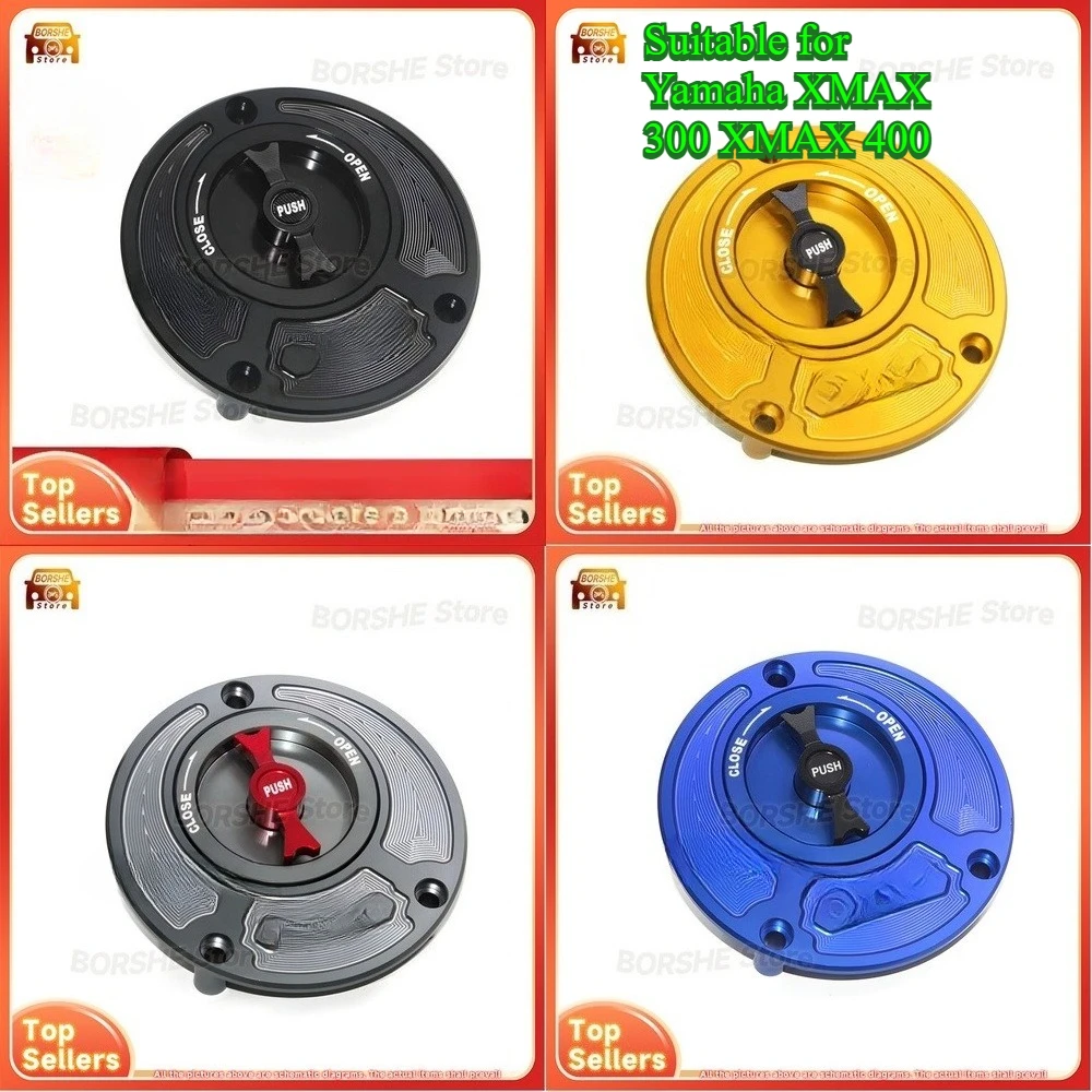 2026 مناسبة لدراجة نارية ياماها XMAX 300 XMAX 400 غطاء خزان الوقود سريع التحرير مع تصميم قابل للتغيير