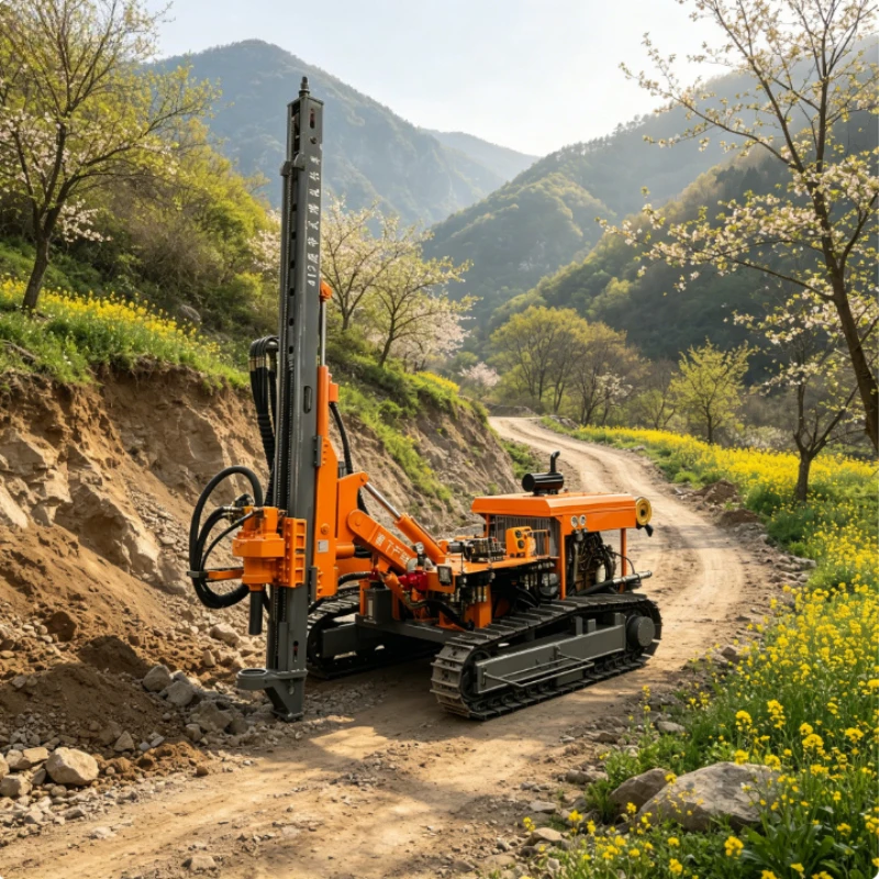 Pneumatic DTH Drill Rig Crawler Rock Drill for Quarrying Mining Construction Ready to Ship Factory Price Best Buy