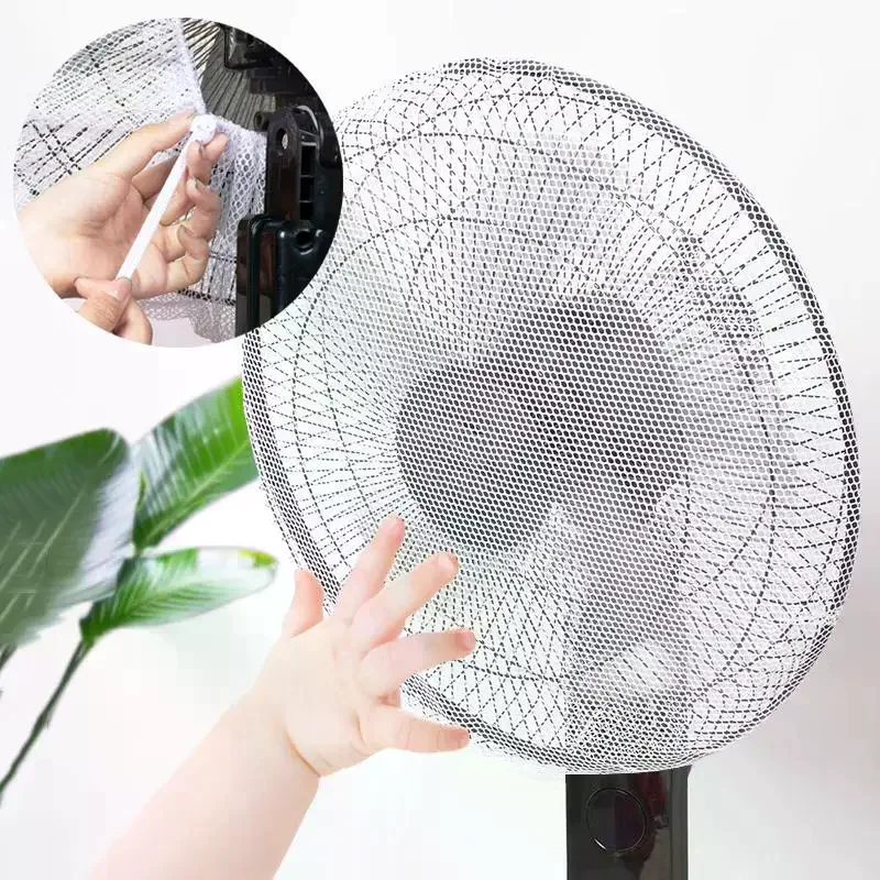 Mesh Fan Cover With Drawstring Fan Dust Cover Safety For Baby Finger Protector Kids Finger Guards Nylon Mesh Nets Summer Home