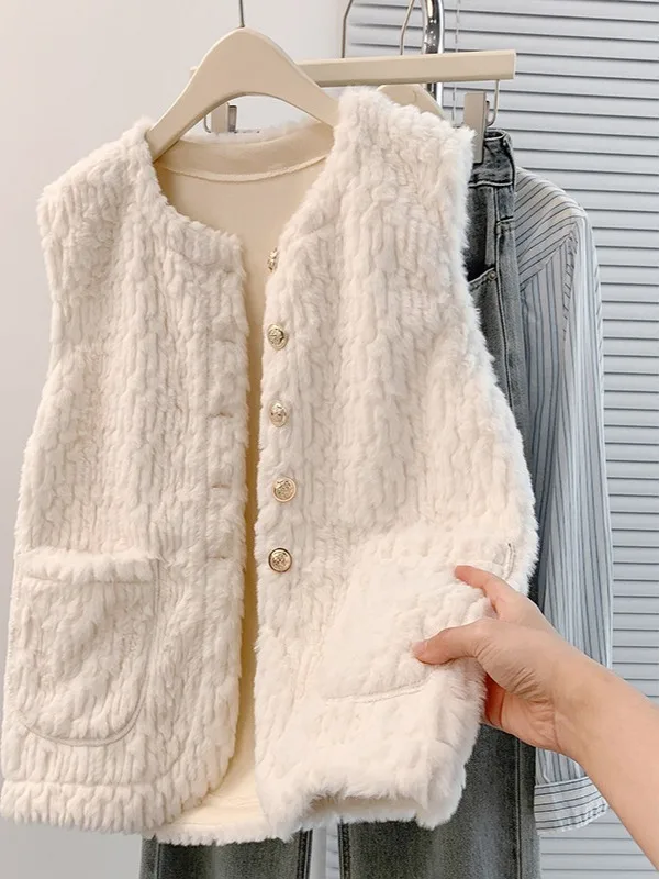 Lose leichte Warmthl Svel große rosa Weste Jaet Outlet Winter New Sle Faionable Damen Faion