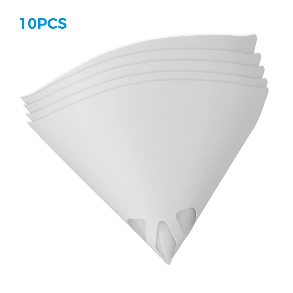 10Pcs Disposable Paper Filter Paint Spray Mesh Purifying Straining Funnel White Thicken Filter Conical Nylon Funnels Paper Tool