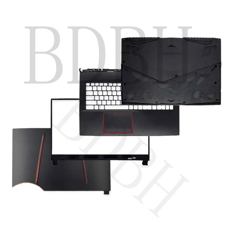 New Laptop Replacement Cover for Raider GE75 9SE 9SF 9SG 10SFS 10SGC 17.3 inches Front Bezel Palm Rest Bottom Cover Hinges