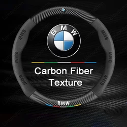 Car Logo Steering Wheel Cover For BMW 1 3 5 Series G20 F30 E60 E46 E90 F10 G30 E36 E30 X1 F48 X3 G01 X5 G05 IX3 X3 3D Embossing