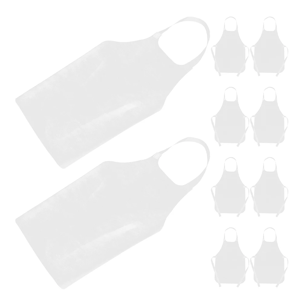 20pcs Waterproof Painting Apron White Kids Disposable Children Cooking Artist Smocks Easy Clean Nonwoven DIY Craft Kids Art