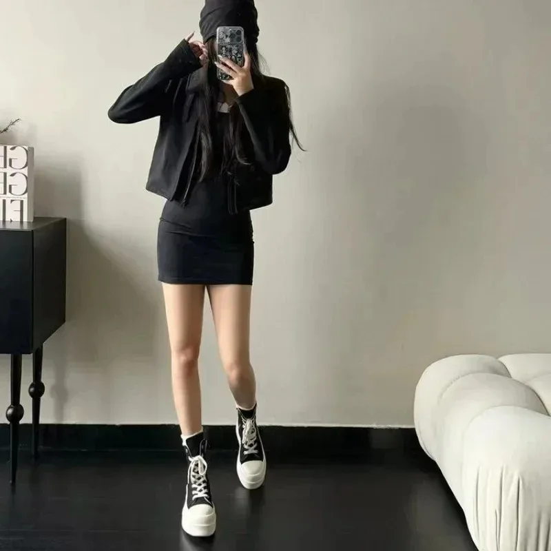 Women Punk High Top Sneakers Canvas Platform Heels Designer Elevator Shoes Lace Up Zip High Street 2026 Autumn Flats Black Boots