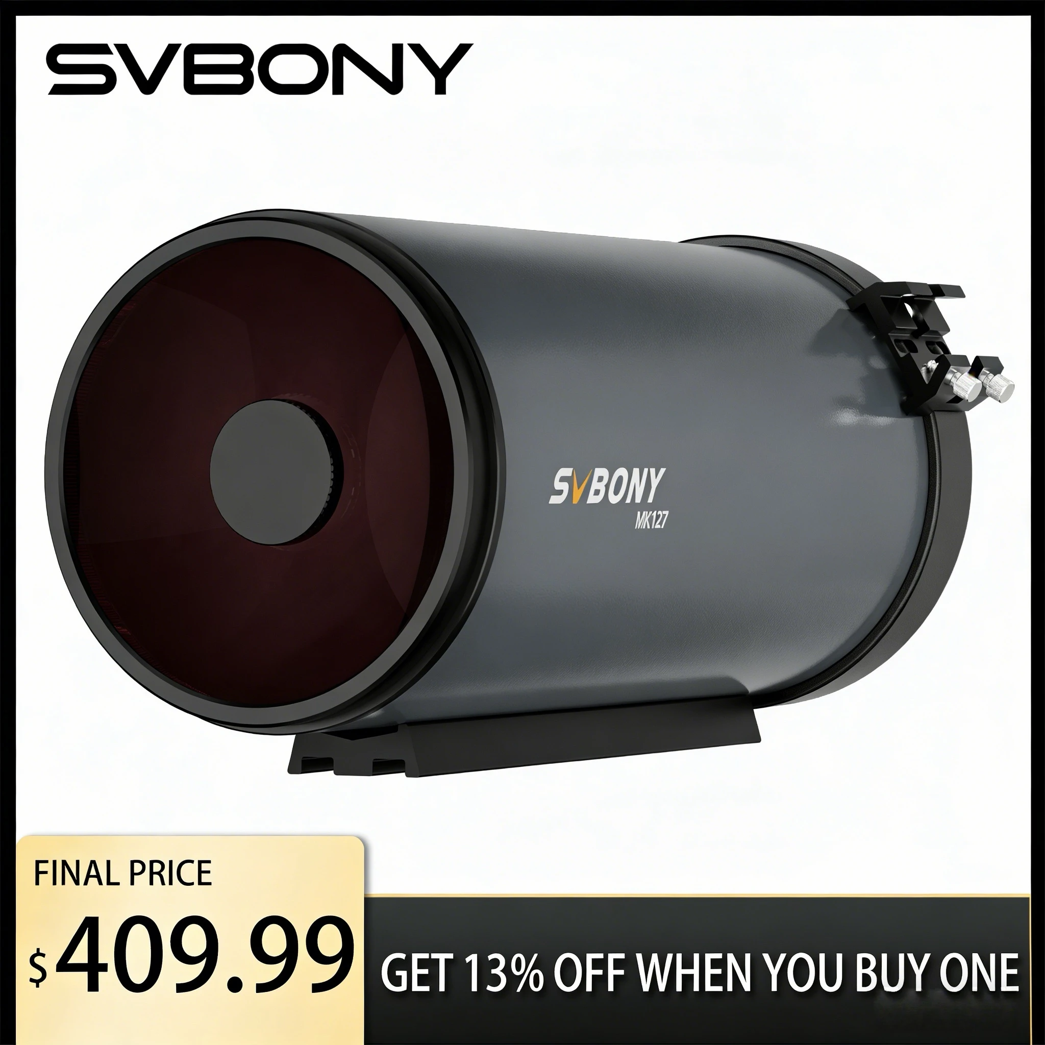 

Svbony MK127 Maksutov Cassegrain Телескоп OTA 127 мм f/11,8 Портативный дизайн захвата и хода для наблюдения за лунной планетарной туманности