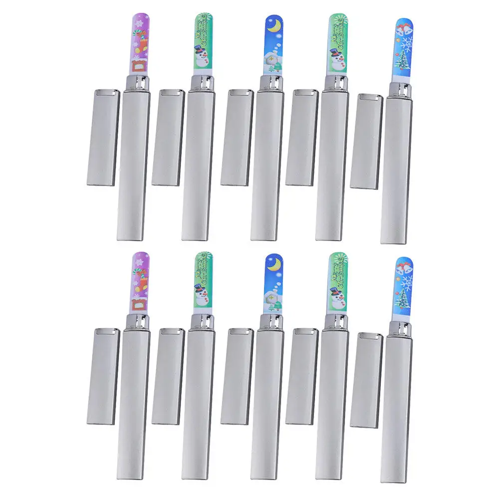 10Pcs Nail Buffer Xmas Design Nail Art Gadget High Quality Manicure Tools for Women At Home Or Salon Pedicure Tools
