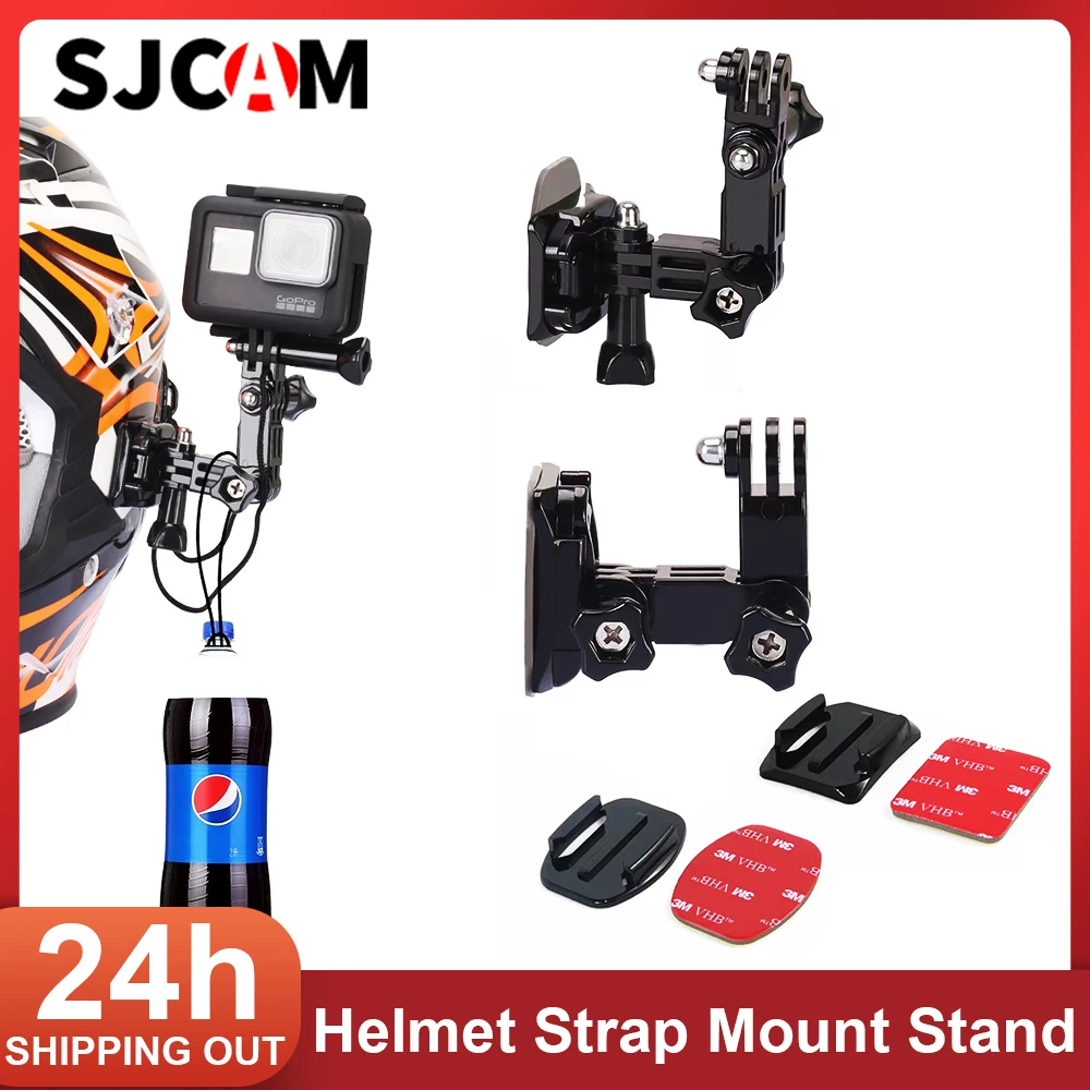 Gopro staffa di montaggio per casco moto per GoPro Hero 11 10 9 8 Dji Sjcam Insta360 caschi supporto per cinturino accessorio per Action cam