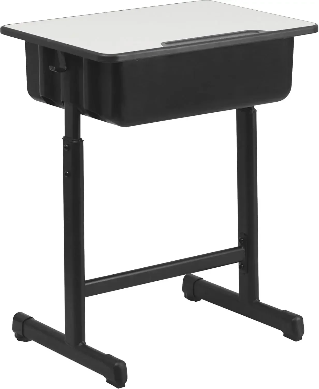Furniture Billie Open Front Student Desk for Classrooms or Remote Learning, Height Adjustable School Desk with Book Box an