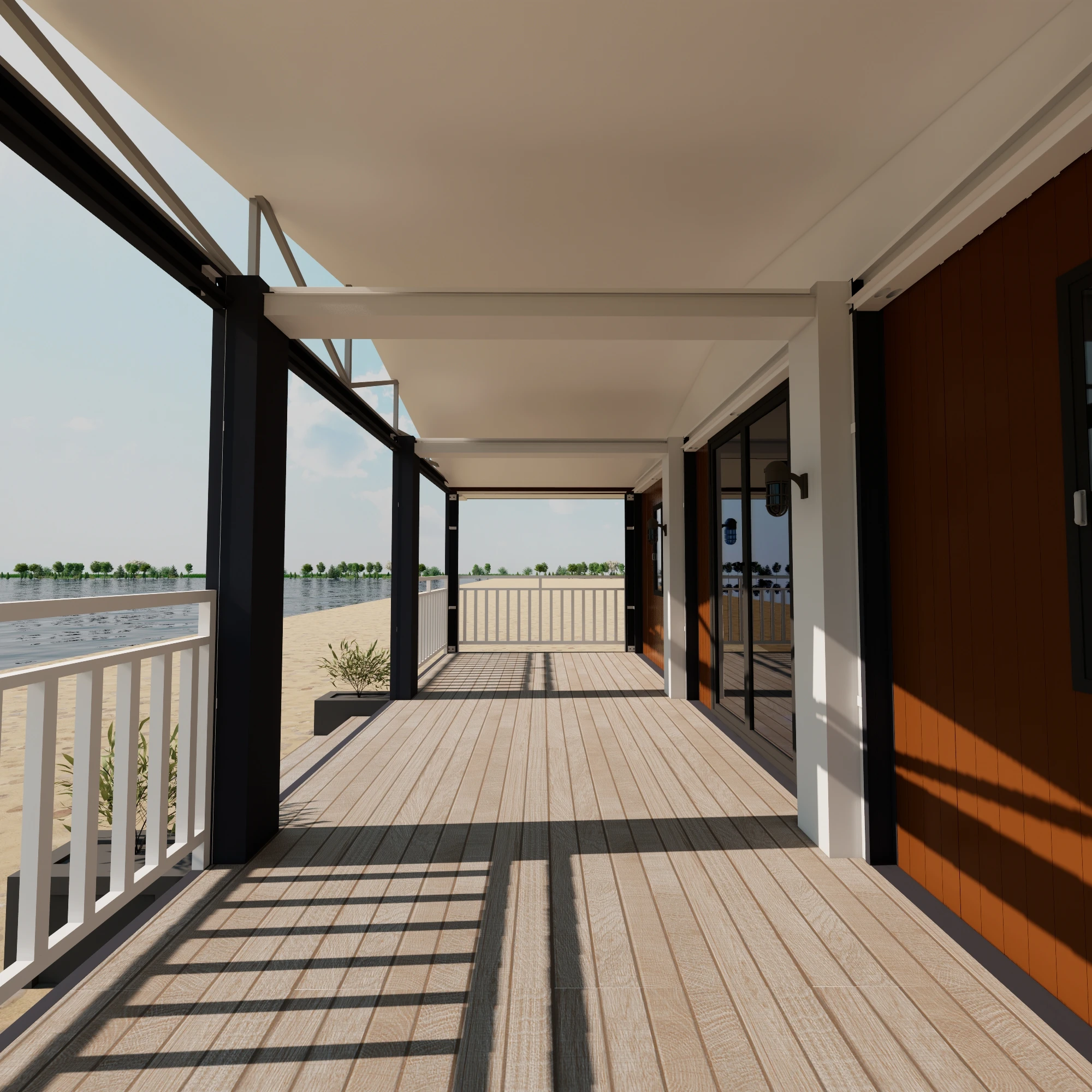 Casa prefabbricata per contenitori prefabbricata da 40 piedi, facile da montare, con disegno per la Nigeria, Sud Africa