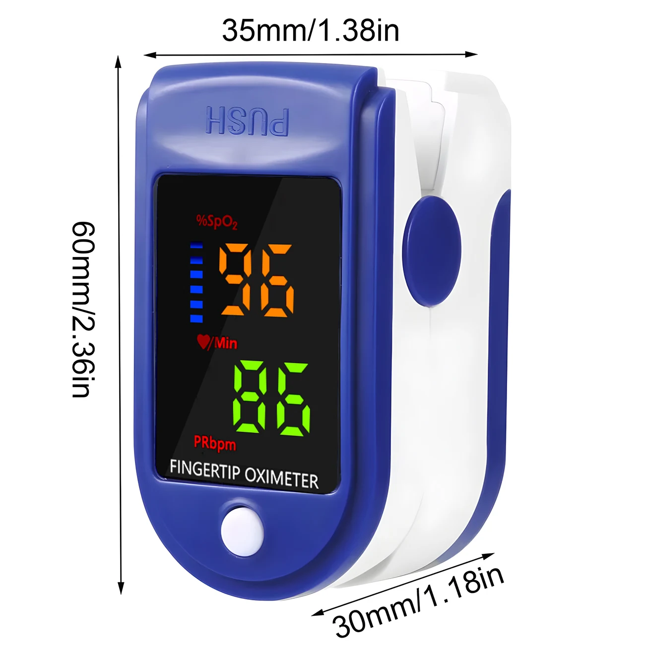 Smart Blood Oxygen Heart Rate Measurement Portable Health Monitor Accessories with LED Digital Display for Blood Oximeter