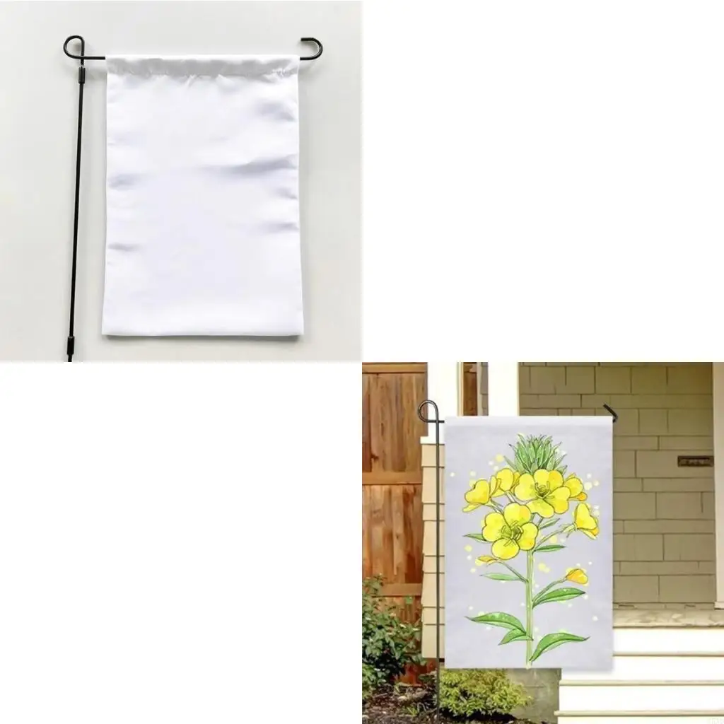 

Sublimation Blank Garden Flags Polyester Double Sided Ready for Printing Garden Lawn Banners DIY Sublimation Blank Flags C5AD