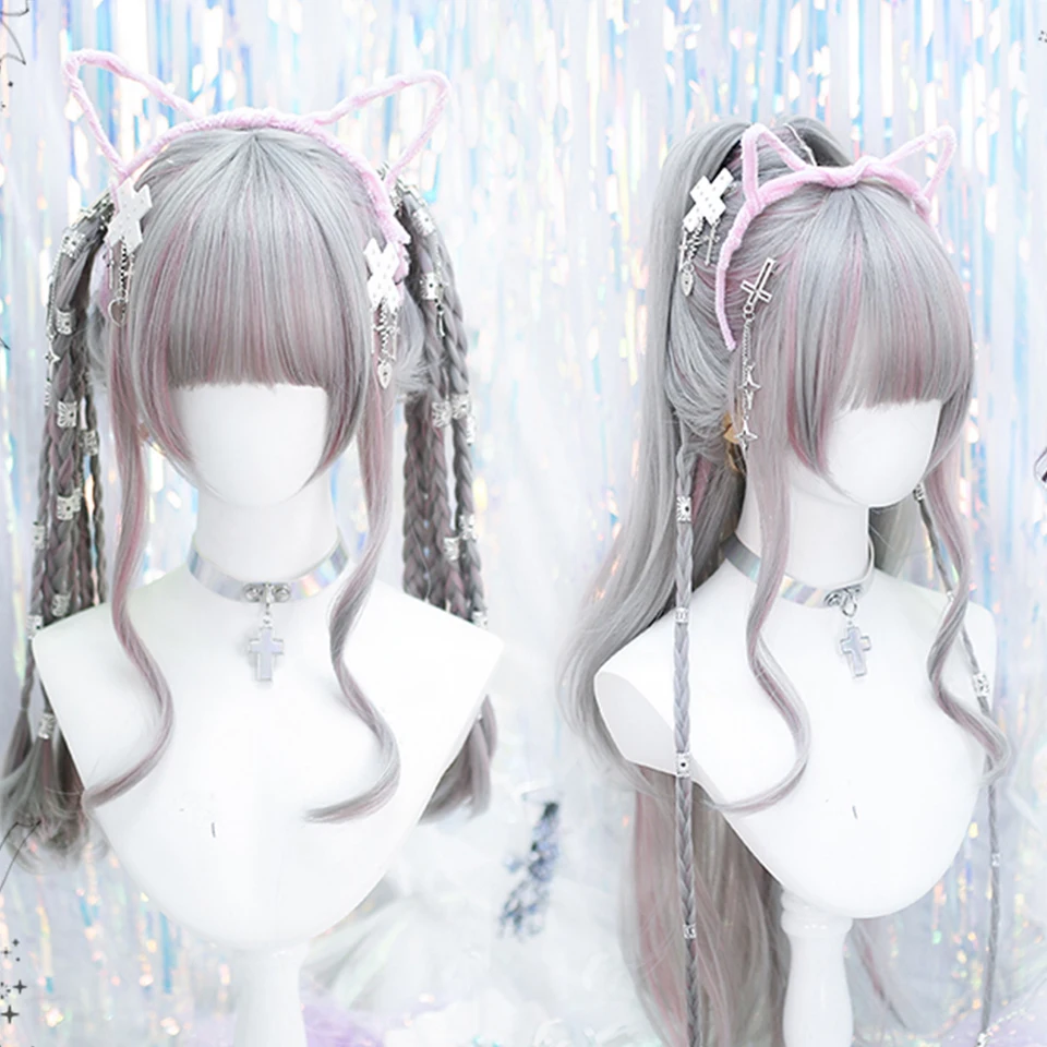 BeautyEnter Synthetic Full Head Lolita Natural Long Roll simulation puffy breathable lazy Korean princess atmosphere