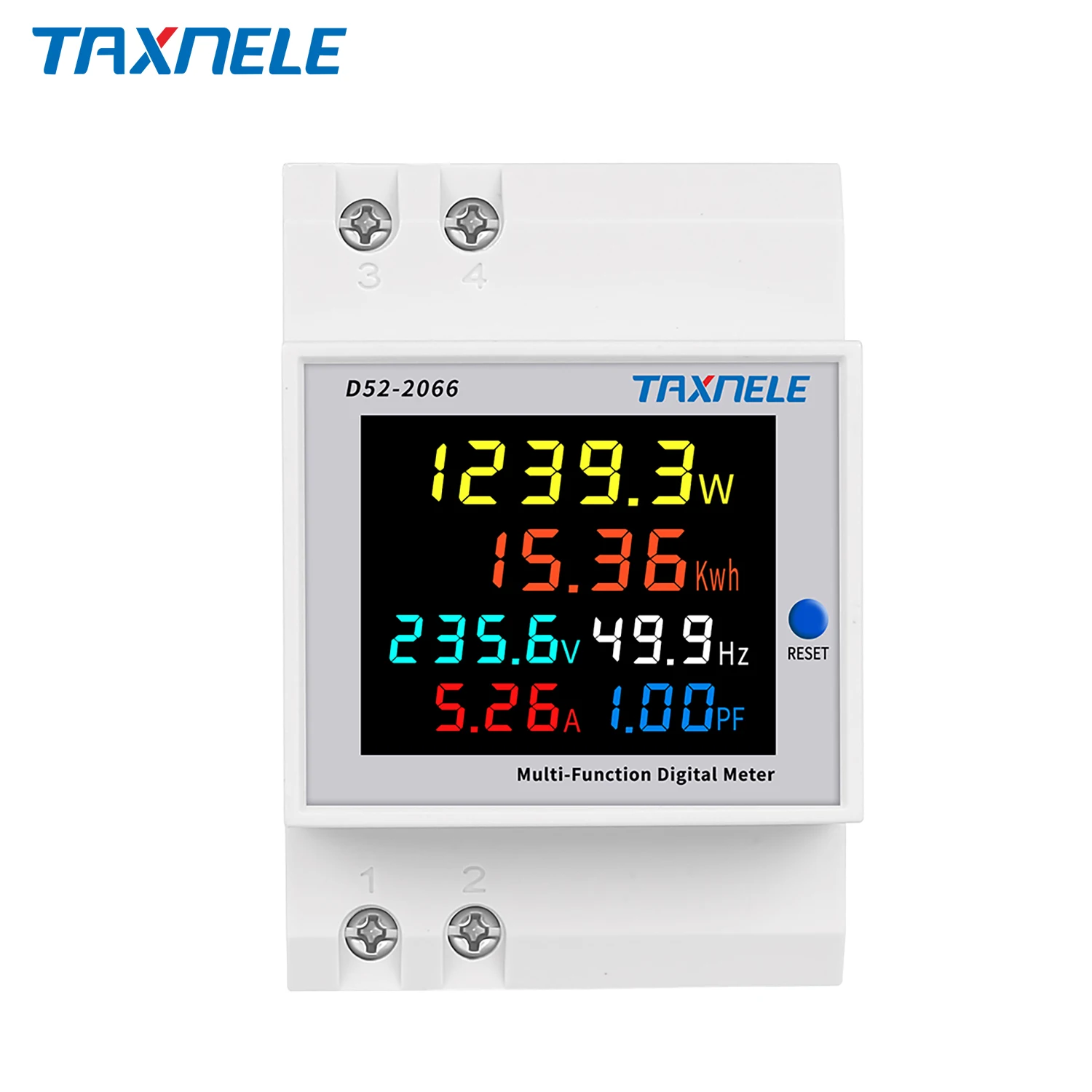 6IN1 din rail AC monitor 110V 220V 380V 100A Voltage Current Power Factor Active KWH Electric energy Frequency meter VOLT AMP