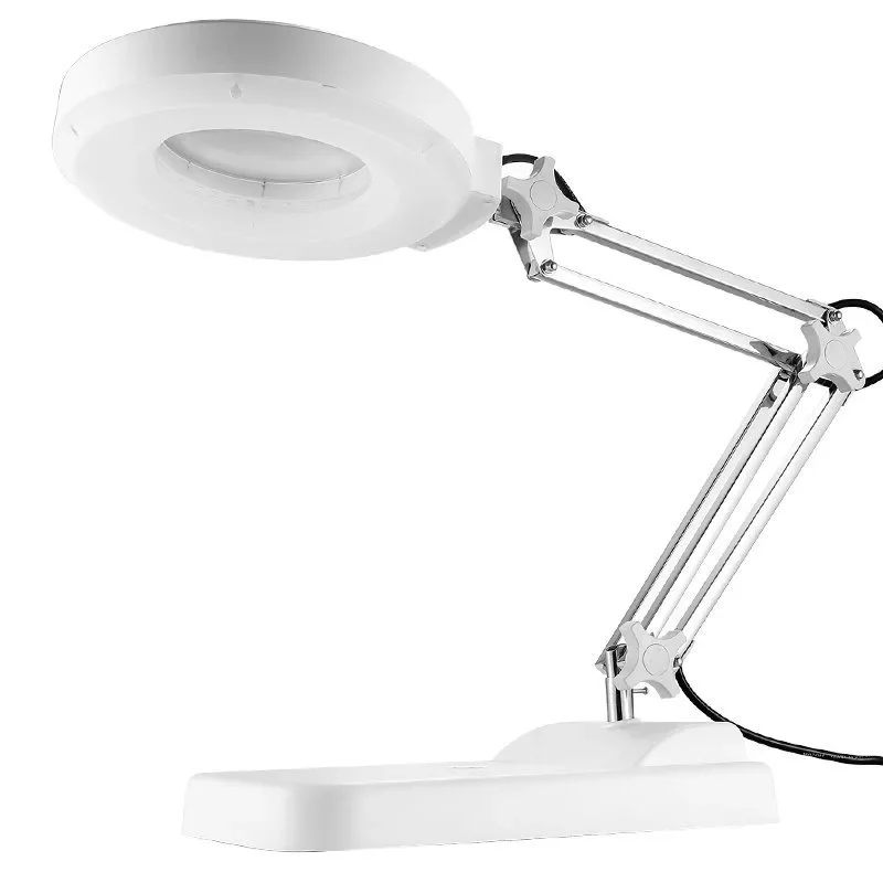 Dimming LED lamp high definition desktop magnifying glass  reading maintenance engraving 360 degree rotation