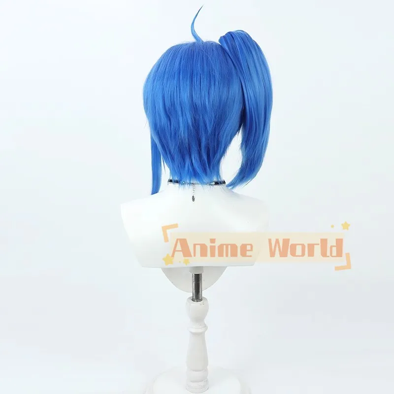 Sora Harewataru Cosplay Pruik Mooie Cure Blue Short Pigtail Hittebestendige Synthetische Hair Halloween Party Carnaval + Gratis Pruik Cap