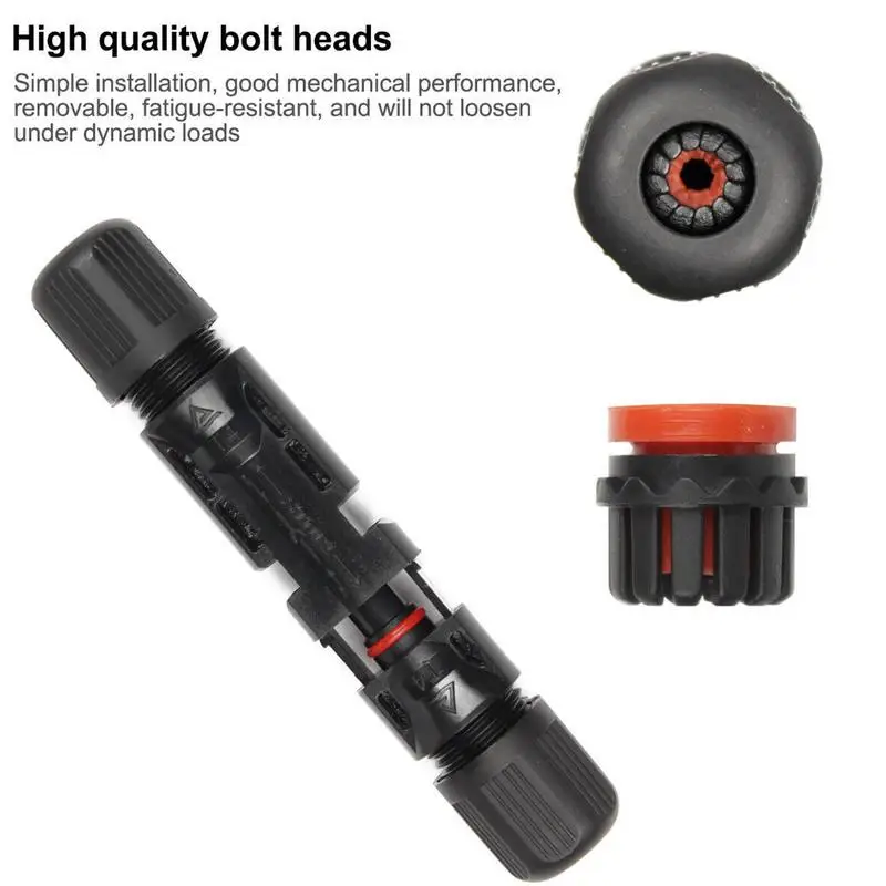 ขั้วต่อสายเคเบิลแผงโซลาร์เซลล์ 10 คู่ขั้วต่อสายเคเบิลต่อพลังงานแสงอาทิตย์ขั้วต่อกันฝุ่นกันน้ํา Solar Cable Parallel