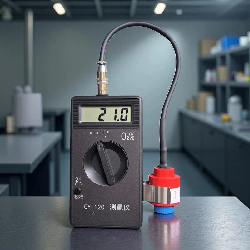 CY-12C Portable Oxygen Detector Oxygen Concentration Detector Full Range Oxygen Analyzer Industrial Gas Analysis