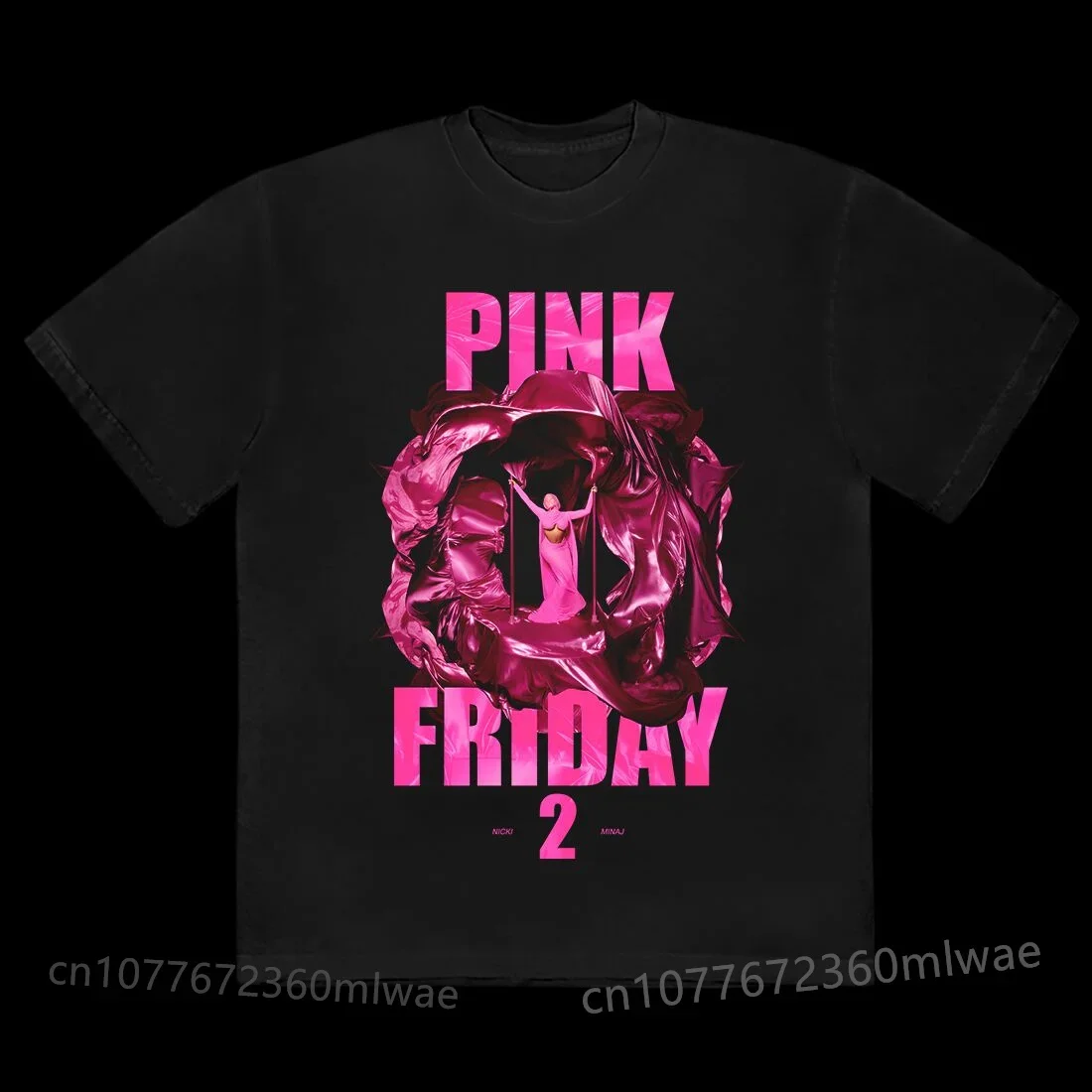 Nicki Minaj Pink Friday 2 Peripheral Graphic T-shirt Men Women Hip Hop Short Sleeve T-shirt Street Fashion Gift Tees Tops