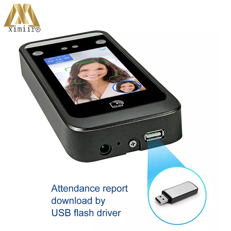 AI06 Visible Light QR Code Smart Access Control Time Recording Device Face Recognition Time Attendance Machine