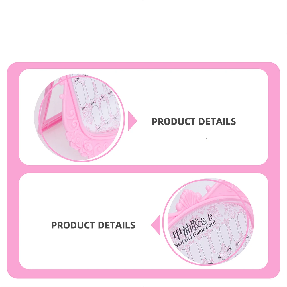 

2pcs Fake Display Show Abs Compact Light Nail Art Decoration Card For Nail Card Board Salon