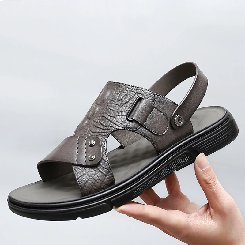 

Деловые летние мужские сандалии, классический стиль платья, повседневная офисная работа, уличная пляжная обувь для отдыха, обувь высокого качества для взрослых