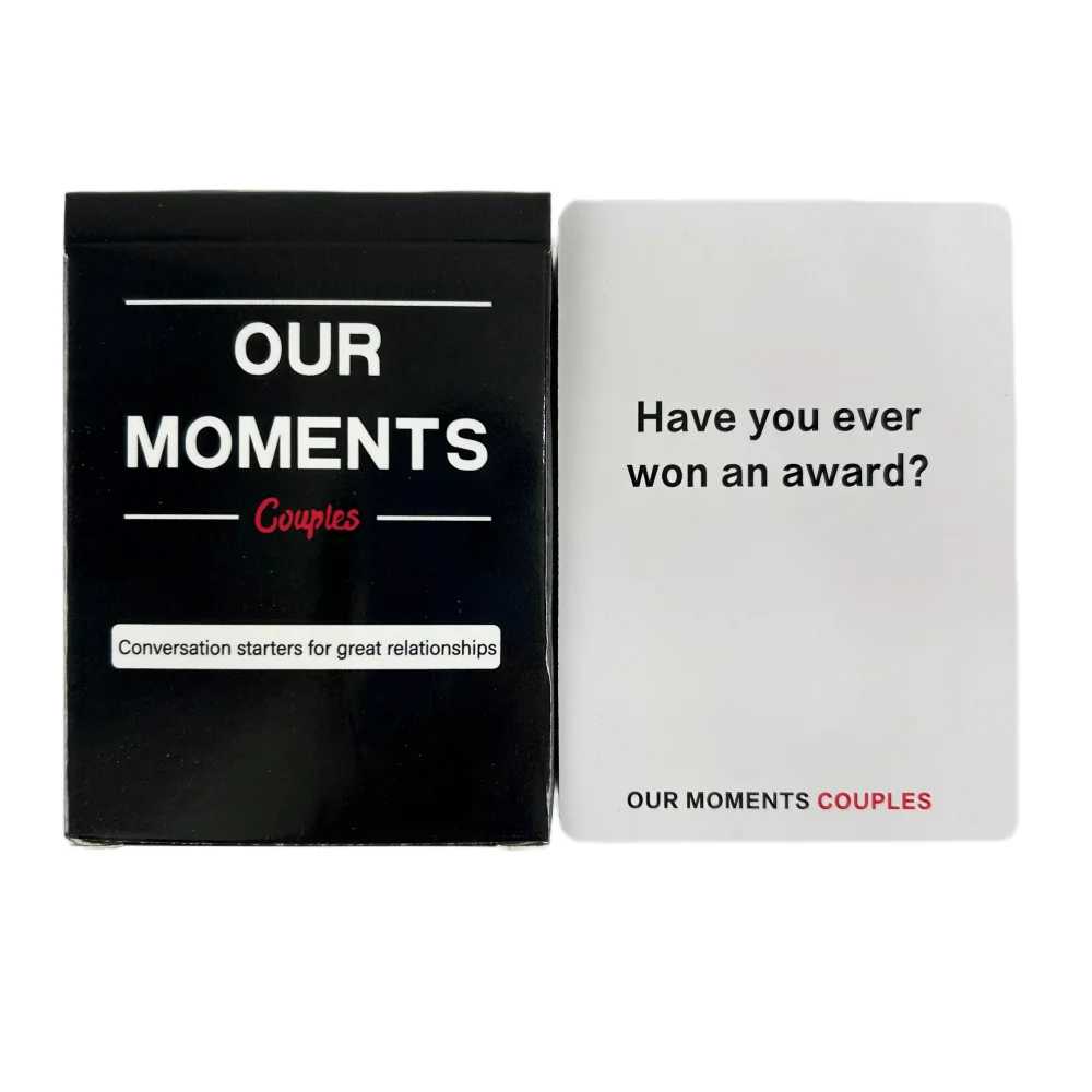 OUR MOMENTS Couples Card Game Conversation Starters for Great Relationship Board games