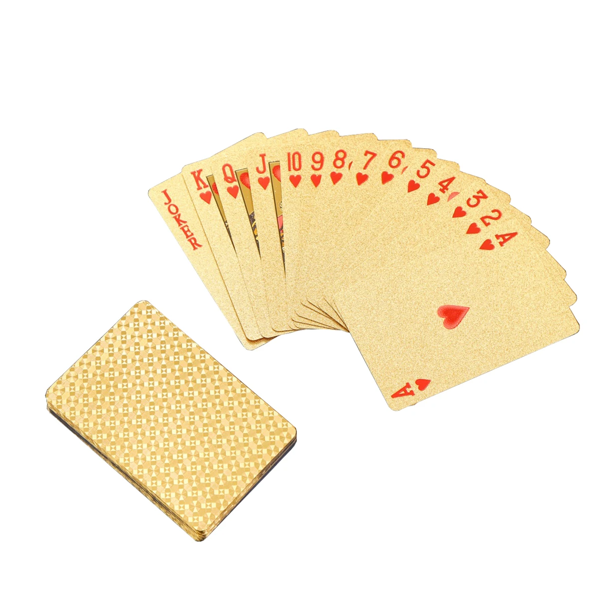 

New 24K Gold Playing Cards High Quality Plastic Poker Deck Foil Pokers Pack Laser Reflection Magic Waterproof Card Board Game