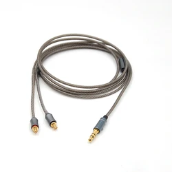 For Audio Technica ATH-LS50 LS200 LS300 LS400 E40 E50 E70 LS70  A2DC Earphone Replaceable 3.5mm Stereo Silver Plated Cable
