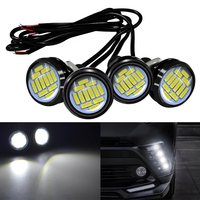 4PCS Eagle Eye LED 23mm 4014 12SMD Daytime Driving Standby Turn Signal Lamp Reverse Lamp High-power License Plate Lamp White
