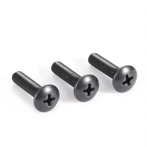 10Pcs/lot M2 M2.5 M3 M3.5 M4 M5 M6 TM Screws Phillips Truss Mushroom Head Screw Black Plated Electronic Carbon Steel Screws - Image 5