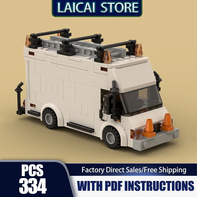 

Urban Vehicle Model Moc Building Blocks Modular Box Utility Van Model Technology Bricks DIY Assembly Construstion Gifts Toys