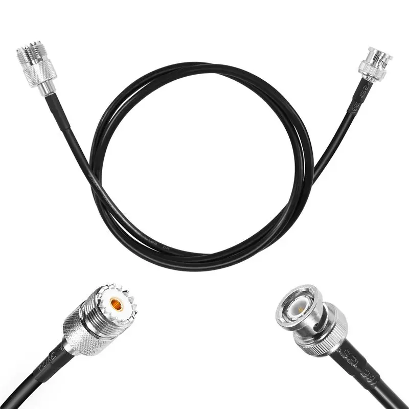 Leading-RF UHF VHF Radio Coaxial Antenna Cable BNC Male To UHF SO239 RG-58U MILSPEC Coax Mobile To Base Antenna 3 Ft