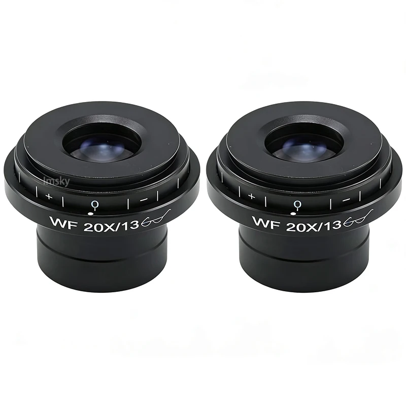 1PCS 2PCS WF20X/13mm WF20X High Eye Point Adjustable Wide Field Eyepiece Interface 30mm for Laboratory Stereoscopic Microscope