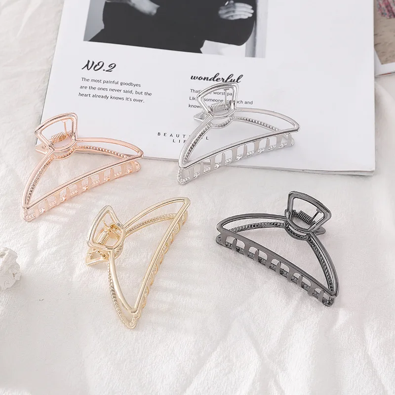 

Fashion Women's Metal Grab Clip Geometric Hair Accessories New Girl Cute Simple High-end Hair Accessories