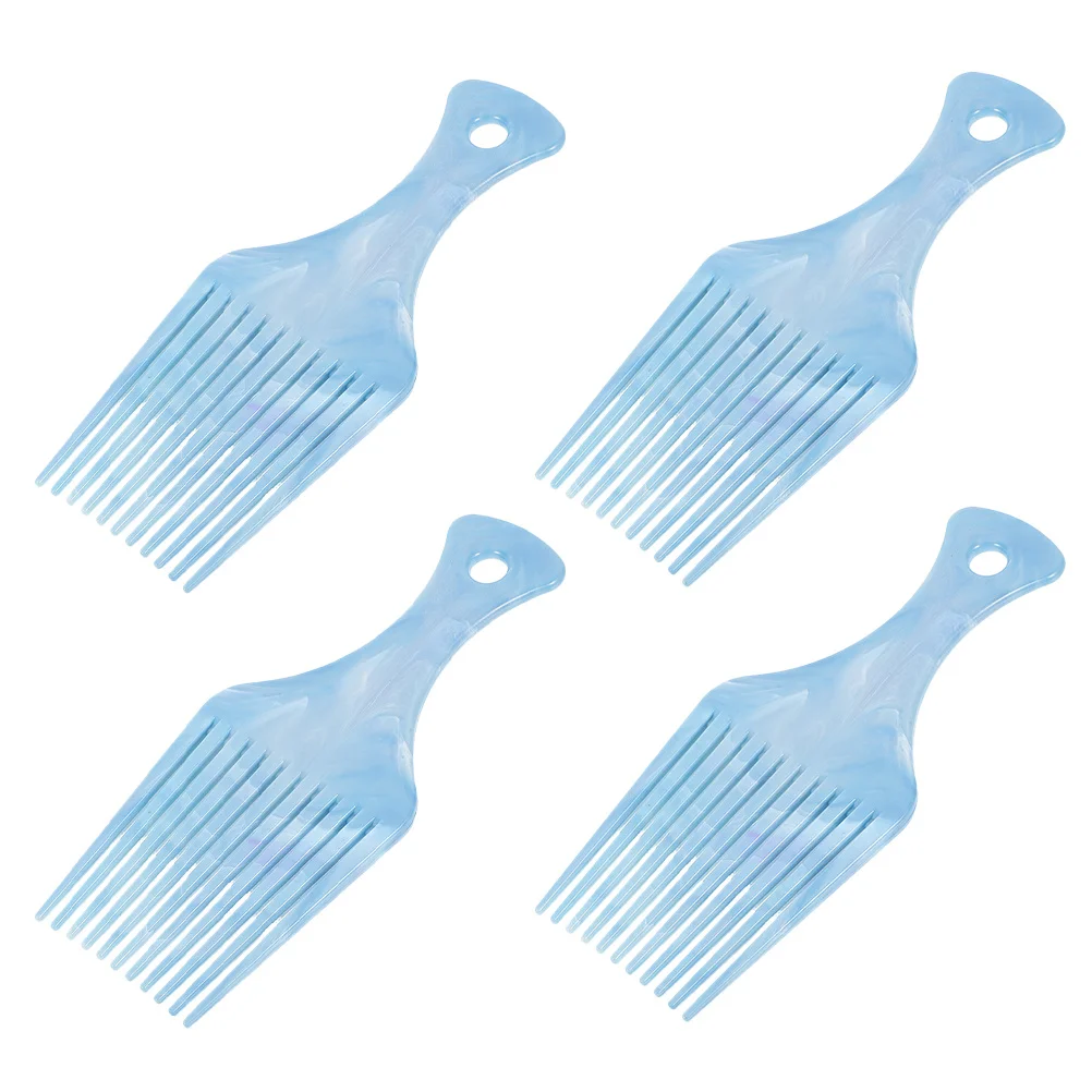 

4Pcs Wide Tooth Combs for Curly Wavy Hair Plastic Styling Tool Men Slicked Back Hairstyle Grooming Pick Plastic Hair Pick