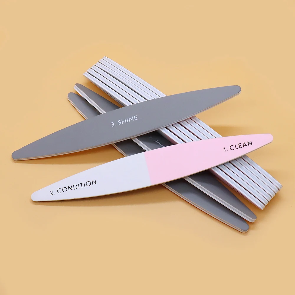 25/50/100pcs 3 Sides Nail Buffing Sanding File 600/1200/3000 Grit Pedicure Manicure Tools Nails Shine Polishing Buffer Strips