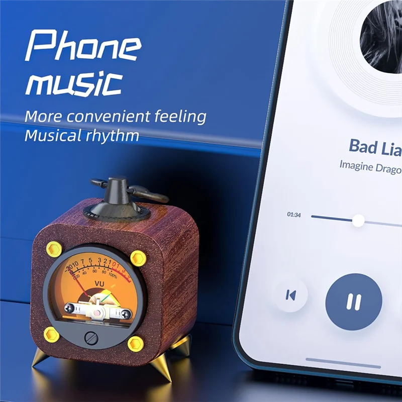 A88E-Draadloze Retro Analoge VU Meter Muziek Ritme Sync & Ambient Sound Pickup Voor Home Audio Setup