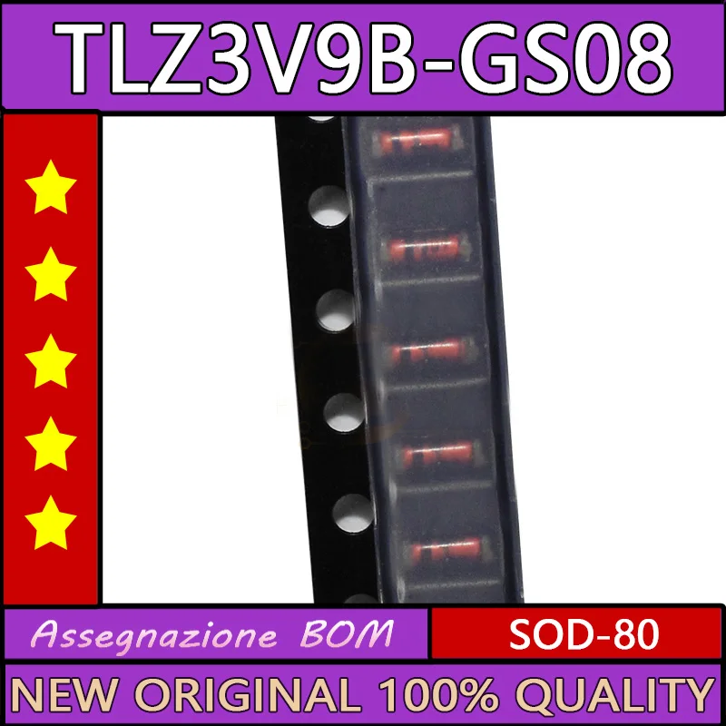 NEWOriginal 50pcs/lot TLZ3V9B-GS08 SOD80 Diode Zener 3.9V 500MW SOD-80