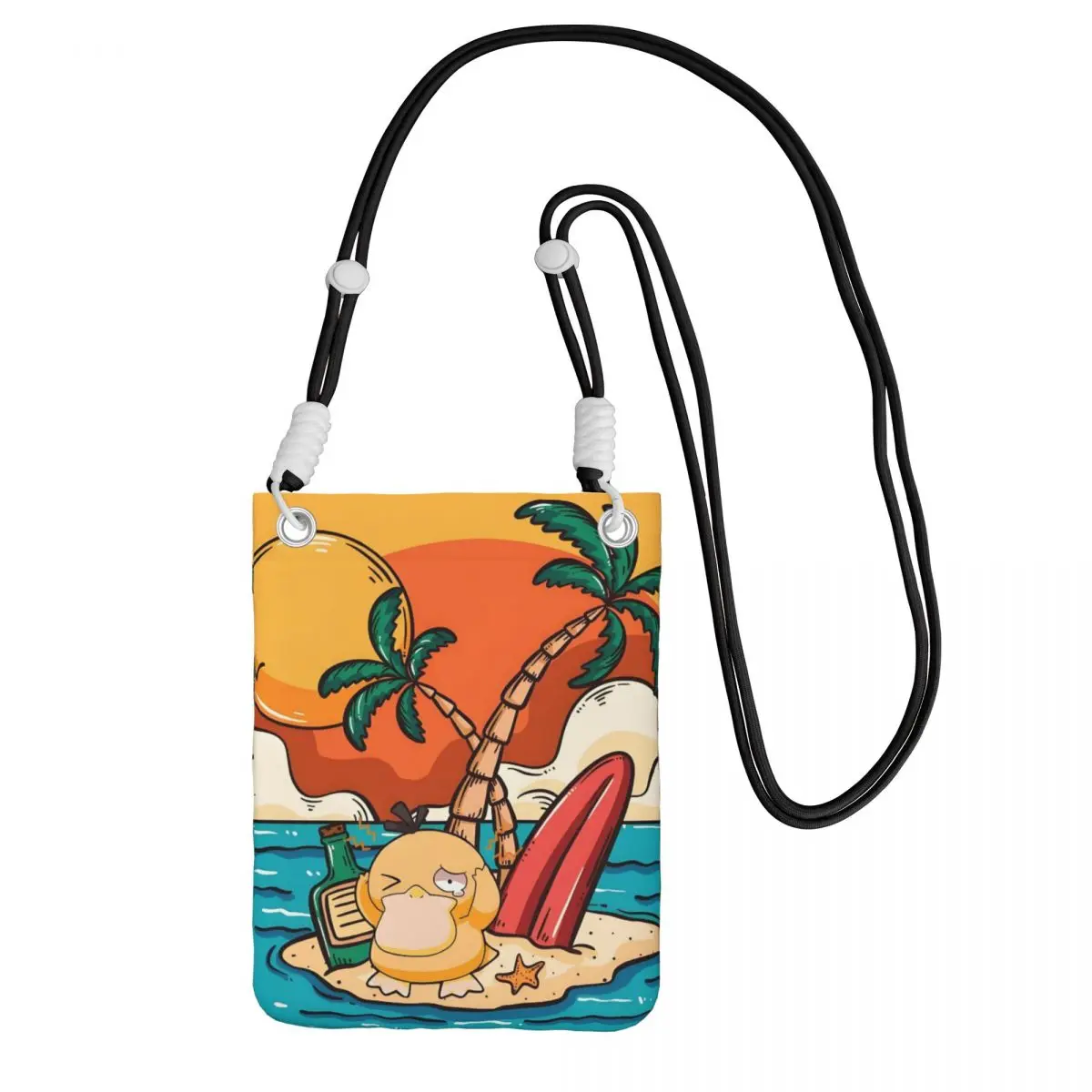 

Custom P-Psyducks Smart Phone Wallet With Strap Animated Film Crossbody Bag Women Men Cycling Camping Mobile Phone Bag